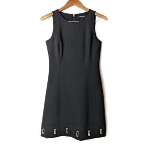 WHBM Grommet Hem Black Sleeveless Dress Size 0